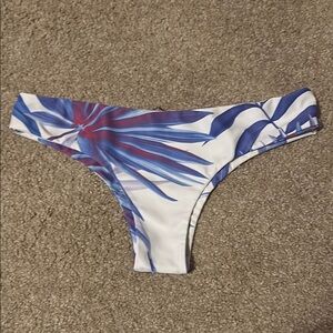 Women's Blue and White Bikini Bottom